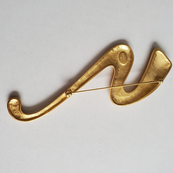 Vintage Carolee Gold-toned Pulled Spiral Brooch - Picture 3 of 6
